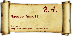 Nyeste Amadil névjegykártya